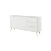 Comoda 2 Usi+3 Sertare, Lante 163-2D3S, 163.2x38x81.2 cm, MDF, Alb picture - 1