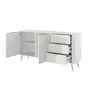 Comoda 2 Usi+3 Sertare, Lante 163-2D3S, 163.2x38x81.2 cm, MDF, Alb picture - 4
