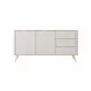 Comoda 2 Usi+3 Sertare, Lante 163-2D3S, 163.2x38x81.2 cm, MDF, Beige picture - 2