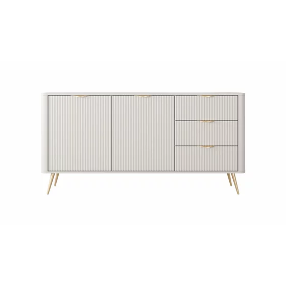 Comoda 2 Usi+3 Sertare, Lante 163-2D3S, 163.2x38x81.2 cm, MDF, Beige picture - 2