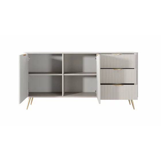 Comoda 2 Usi+3 Sertare, Lante 163-2D3S, 163.2x38x81.2 cm, MDF, Beige picture - 3