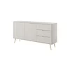 Comoda 2 Usi+3 Sertare, Lante 163-2D3S, 163.2x38x81.2 cm, MDF, Beige picture - 4