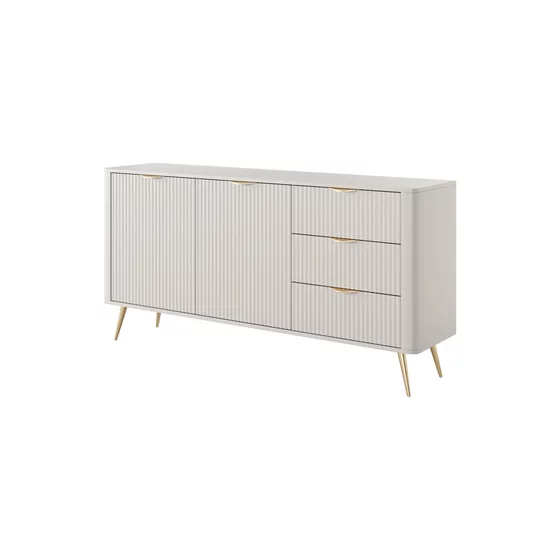 Comoda 2 Usi+3 Sertare, Lante 163-2D3S, 163.2x38x81.2 cm, MDF, Beige picture - 4