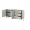 Comoda 2 Usi+3 Sertare, Lante 163-2D3S, 163.2x38x81.2 cm, MDF, Beige picture - 5