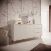 Comoda 2 Usi+3 Sertare, Lante 163-2D3S, 163.2x38x81.2 cm, MDF, Beige picture - 1