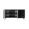Comoda 2 Usi+3 Sertare, Lante 163-2D3S, 163.2x38x81.2 cm, MDF, Negru picture - 3