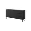 Comoda 2 Usi+3 Sertare, Lante 163-2D3S, 163.2x38x81.2 cm, MDF, Negru picture - 4