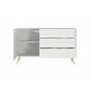 Comoda 3 Sertare + Usa, Lante 138-D3S, 138.2x38x81.2 cm, MDF, Alb picture - 3