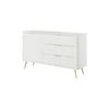 Comoda 3 Sertare + Usa, Lante 138-D3S, 138.2x38x81.2 cm, MDF, Alb picture - 1
