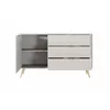 Comoda 3 Sertare + Usa, Lante 138-D3S, 138.2x38x81.2 cm, MDF, Beige picture - 3