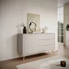 Comoda 3 Sertare + Usa, Lante 138-D3S, 138.2x38x81.2 cm, MDF, Beige picture - 1
