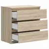 Comoda 3 Sertare Timber, 75x45x75.5 cm, Pal Melaminat,  Stejar Sonoma picture - 4
