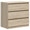 Comoda 3 Sertare Timber, 75x45x75.5 cm, Pal Melaminat,  Stejar Sonoma picture - 1