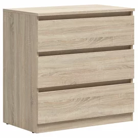 Comoda 3 Sertare Timber, 75x45x75.5 cm, Pal Melaminat,  Stejar Sonoma