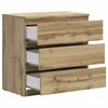 Comoda 3 Sertare Timber, 75x45x75.5 cm, Pal Melaminat,  Stejar Wotan picture - 2