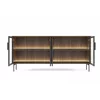 Comoda 4 Usi Lumi, 181.3x39.3x82.6 h cm, MDF/Sticla, Stejar Dunin picture - 5