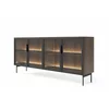 Comoda 4 Usi Lumi, 181.3x39.3x82.6 h cm, MDF/Sticla, Stejar Dunin picture - 3