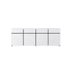 Comoda 4 Usi + 4 Sertare, Cross,  225x40x75 cm, Pal Melaminat, Alba picture - 5