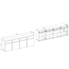Comoda 4 Usi + 4 Sertare, Cross,  225x40x75 cm, Pal Melaminat, Stejar Wotan picture - 5