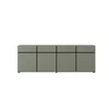 Comoda 4 Usi + 4 Sertare, Cross,  225x40x75 cm, Pal Melaminat, Verde Pin picture - 4