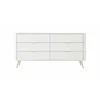 Comoda 6 Sertare, Lante 163-6S, 163.2x38x81.2 cm, MDF, Alb picture - 2