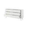 Comoda 6 Sertare, Lante 163-6S, 163.2x38x81.2 cm, MDF, Alb picture - 4