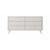 Comoda 6 Sertare, Lante 163-6S, 163.2x38x81.2 cm, MDF, Beige picture - 3