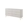 Comoda 6 Sertare, Lante 163-6S, 163.2x38x81.2 cm, MDF, Beige picture - 2