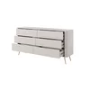 Comoda 6 Sertare, Lante 163-6S, 163.2x38x81.2 cm, MDF, Beige picture - 5