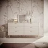 Comoda 6 Sertare, Lante 163-6S, 163.2x38x81.2 cm, MDF, Beige picture - 1