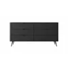 Comoda 6 Sertare, Lante 163-6S, 163.2x38x81.2 cm, MDF, Negru picture - 2