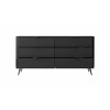 Comoda 6 Sertare, Lante 163-6S, 163.2x38x81.2 cm, MDF, Negru picture - 3
