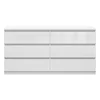 Comoda 6 Sertare Timber, 150x45x75.5 cm, Pal Melaminat,  Alb Lucios picture - 4