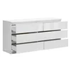 Comoda 6 Sertare Timber, 150x45x75.5 cm, Pal Melaminat,  Alb Lucios picture - 2