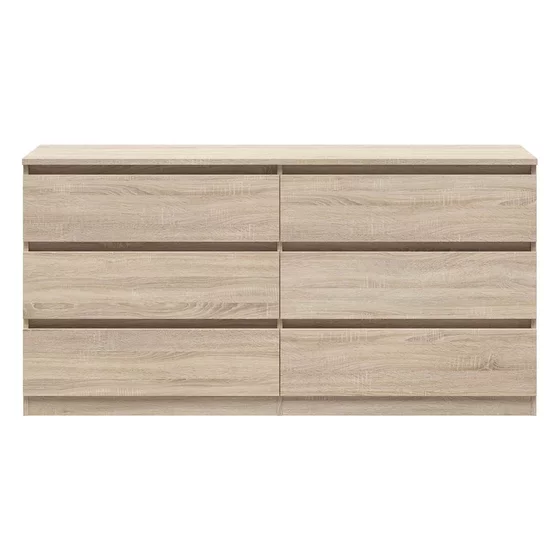 Comoda 6 Sertare Timber, 150x45x75.5 cm, Pal Melaminat,  Stejar Sonoma picture - 3