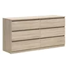 Comoda 6 Sertare Timber, 150x45x75.5 cm, Pal Melaminat,  Stejar Sonoma picture - 1