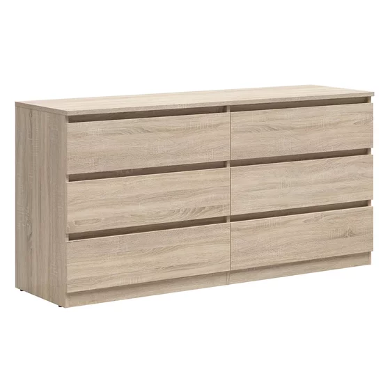 Comoda 6 Sertare Timber, 150x45x75.5 cm, Pal Melaminat,  Stejar Sonoma picture - 1