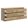 Comoda 6 Sertare Timber, 150x45x75.5 cm, Pal Melaminat,  Stejar Wotan picture - 2