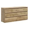 Comoda 6 Sertare Timber, 150x45x75.5 cm, Pal Melaminat,  Stejar Wotan picture - 1