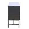 Comoda Coorg, 2 Usi + 3 Sertare, 150x40x74.7 h cm, Metal/Pal Melaminat, Negru/Stejar picture - 4