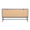 Comoda Coorg, 2 Usi + 3 Sertare, 150x40x74.7 h cm, Metal/Pal Melaminat, Negru/Stejar picture - 3