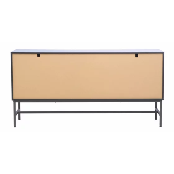 Comoda Coorg, 2 Usi + 3 Sertare, 150x40x74.7 h cm, Metal/Pal Melaminat, Negru/Stejar picture - 3