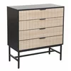 Comoda Coorg, 4 Sertare, 80x40x89.5 h cm, Metal/Pal Melaminat, Negru/Stejar picture - 1