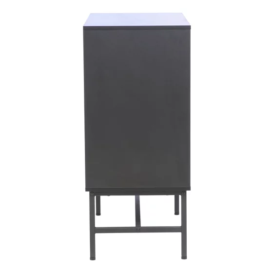 Comoda Coorg, 4 Sertare, 80x40x89.5 h cm, Metal/Pal Melaminat, Negru/Stejar picture - 4
