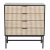 Comoda Coorg, 4 Sertare, 80x40x89.5 h cm, Metal/Pal Melaminat, Negru/Stejar picture - 2