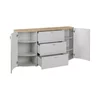 Comoda cu 2 Usi  + 3 Sertare, Sambuca, 160x44x90 cm, Stejar Coast Evoke/Gri picture - 2