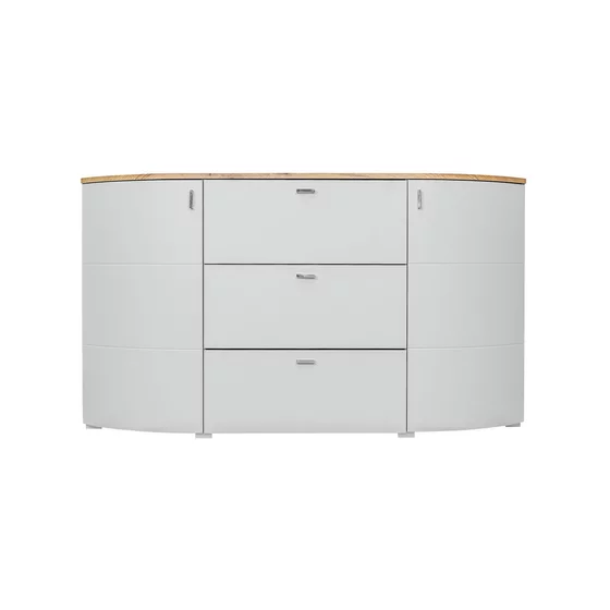 Comoda cu 2 Usi  + 3 Sertare, Sambuca, 160x44x90 cm, Stejar Coast Evoke/Gri picture - 4