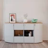 Comoda cu 4 Usi Sambuca, 180x44x90 cm, Stejar Coast Evoke/Gri picture - 1