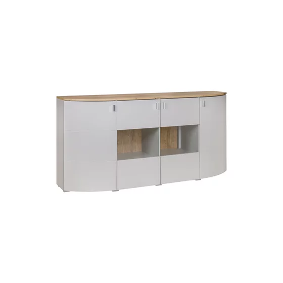 Comoda cu 4 Usi Sambuca, 180x44x90 cm, Stejar Coast Evoke/Gri picture - 2