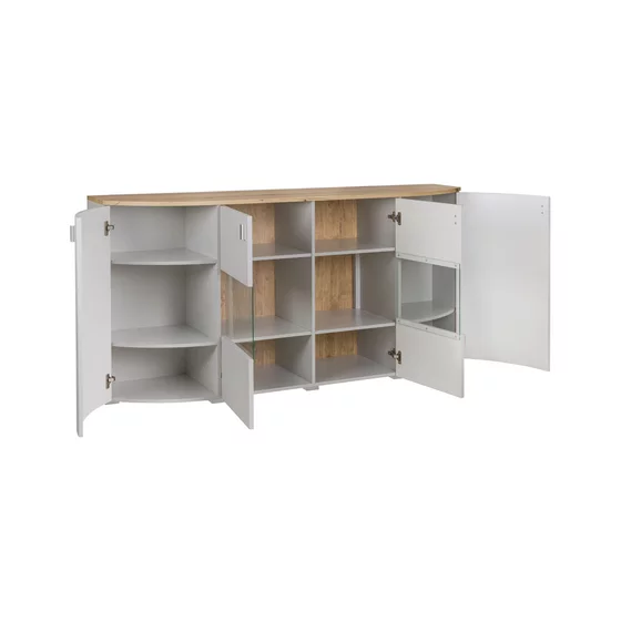 Comoda cu 4 Usi Sambuca, 180x44x90 cm, Stejar Coast Evoke/Gri picture - 4